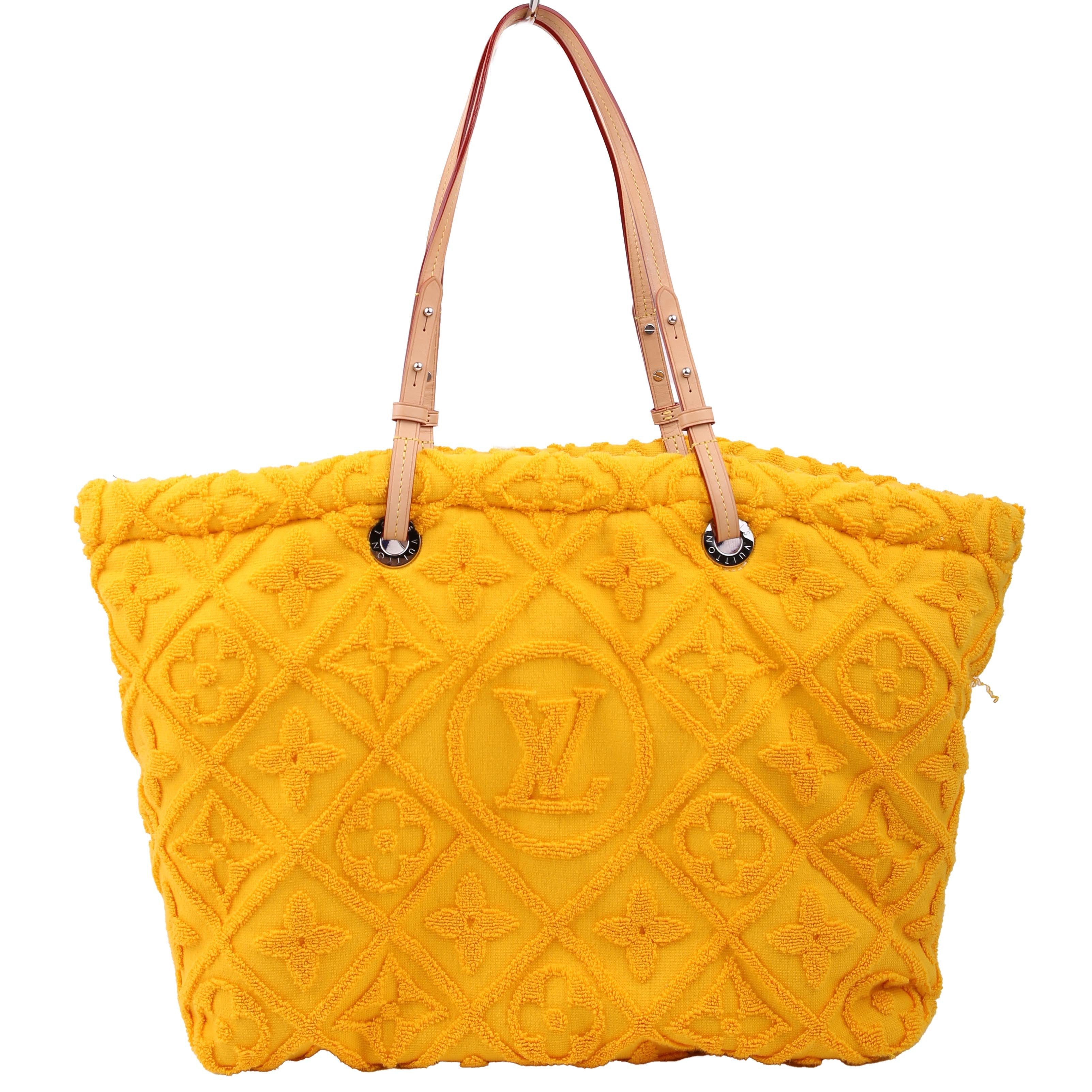 LVacation Tote Terry Cloth Monogram Yellow