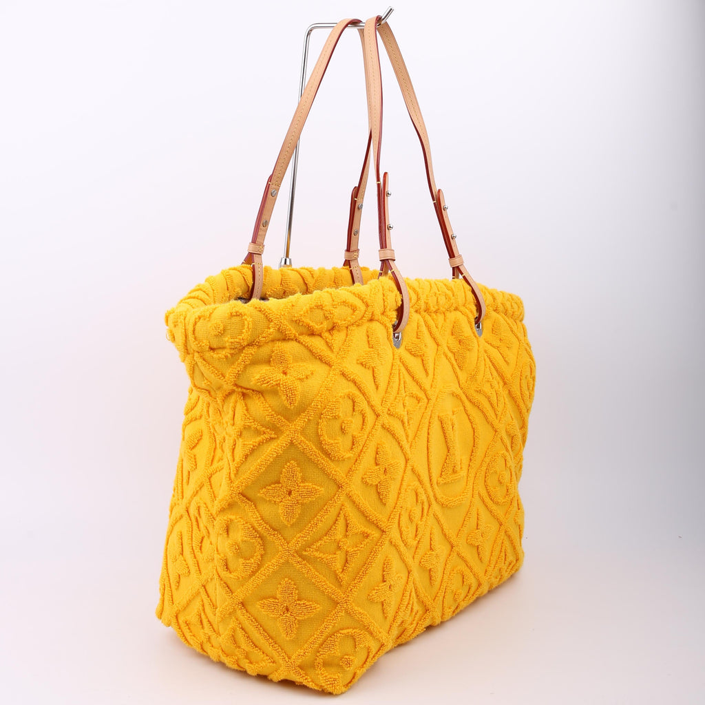 LVacation Tote Terry Cloth Monogram Yellow