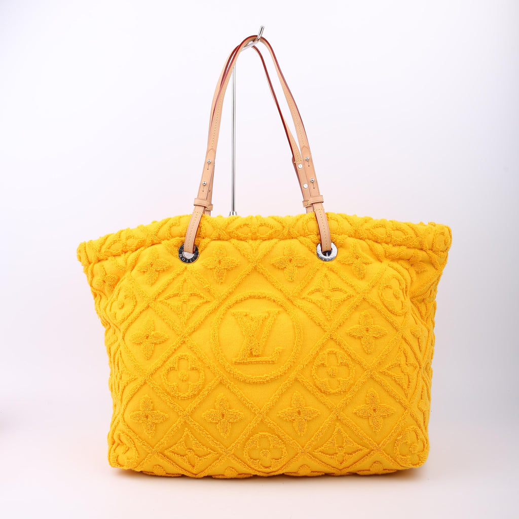 LVacation Tote Terry Cloth Monogram Yellow