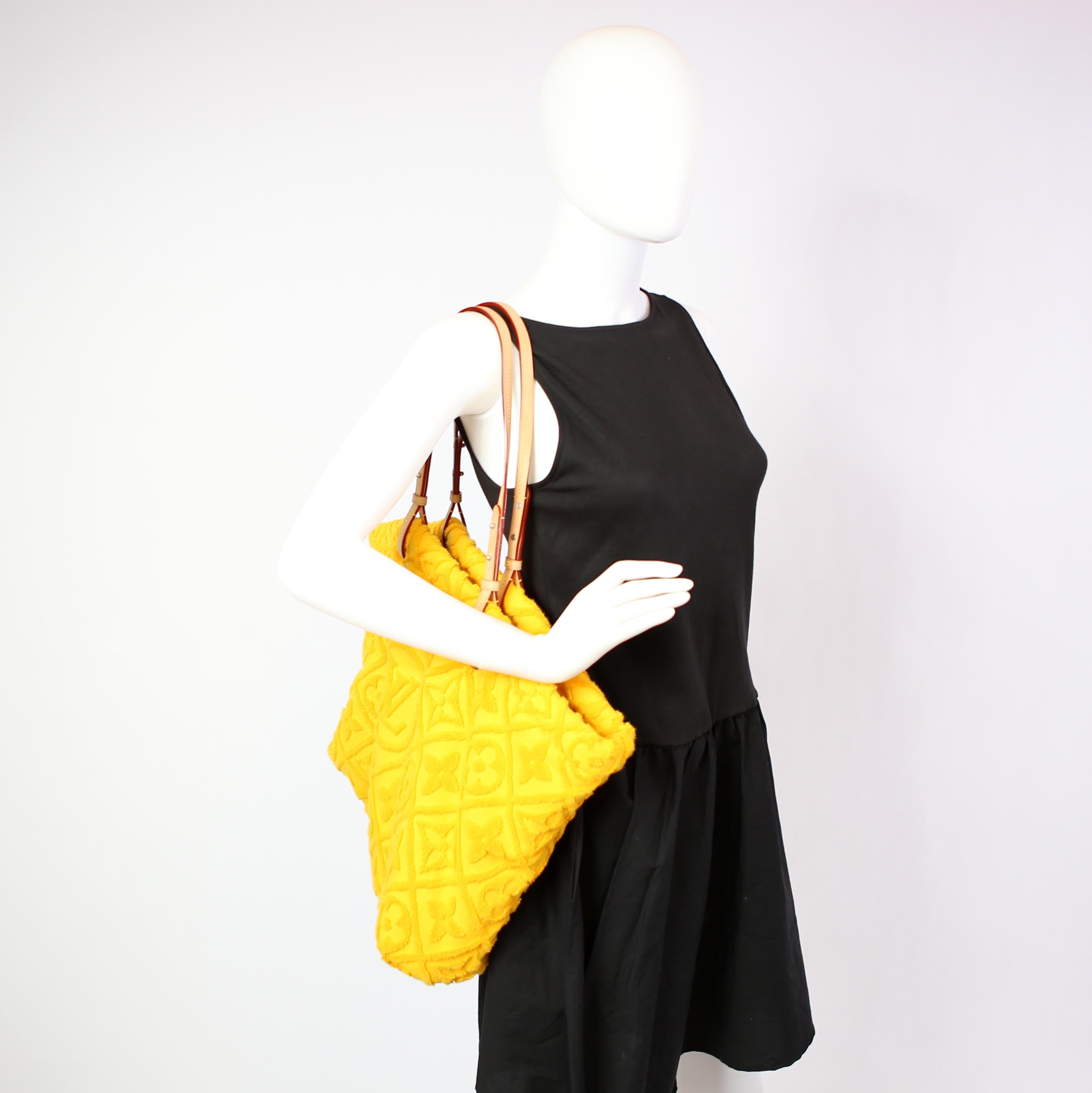 LVacation Tote Terry Cloth Monogram Yellow