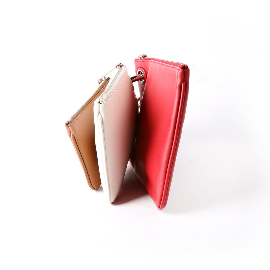 8BS001 Triplette Clutch Leather Multicolor