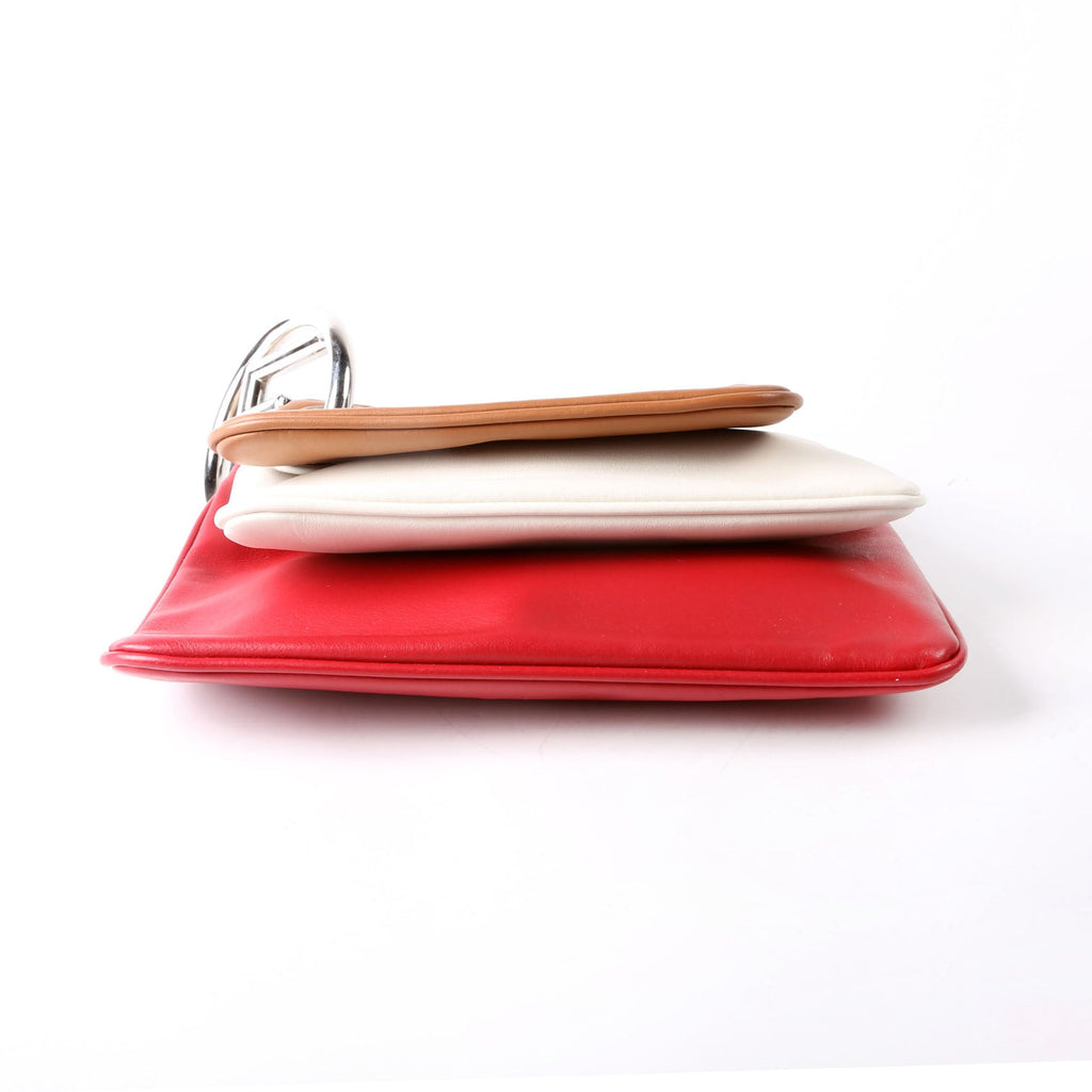8BS001 Triplette Clutch Leather Multicolor