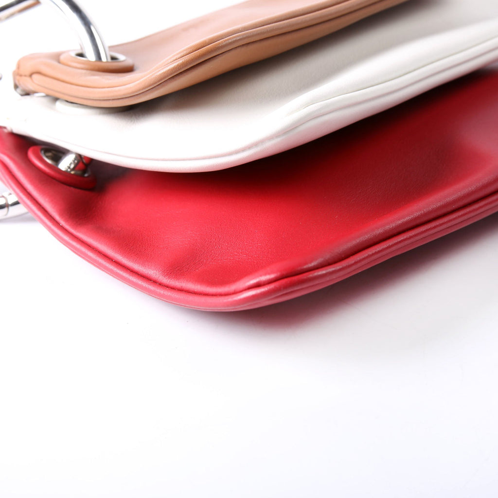 8BS001 Triplette Clutch Leather Multicolor