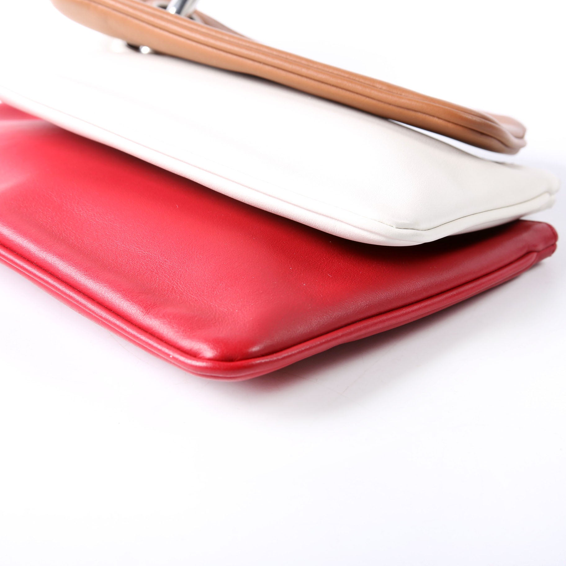 8BS001 Triplette Clutch Leather Multicolor