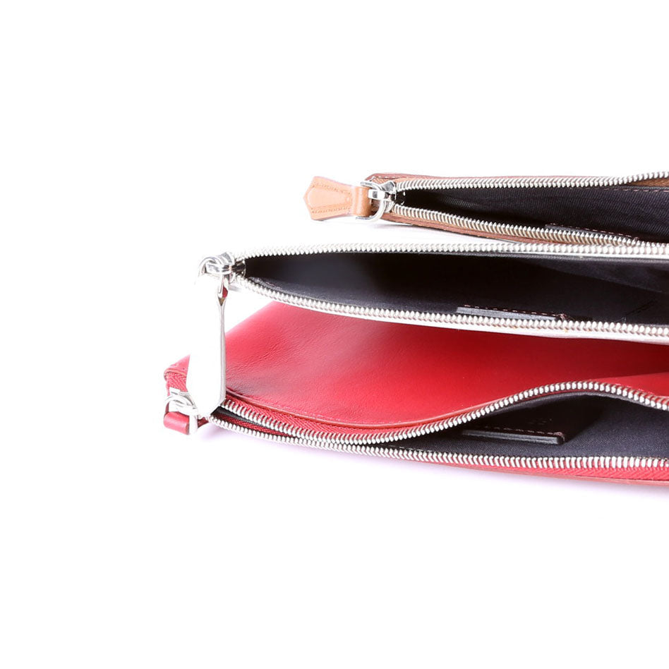 8BS001 Triplette Clutch Leather Multicolor