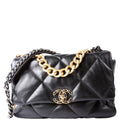 Quilted Goatskin 19 Large Flap 31M Black