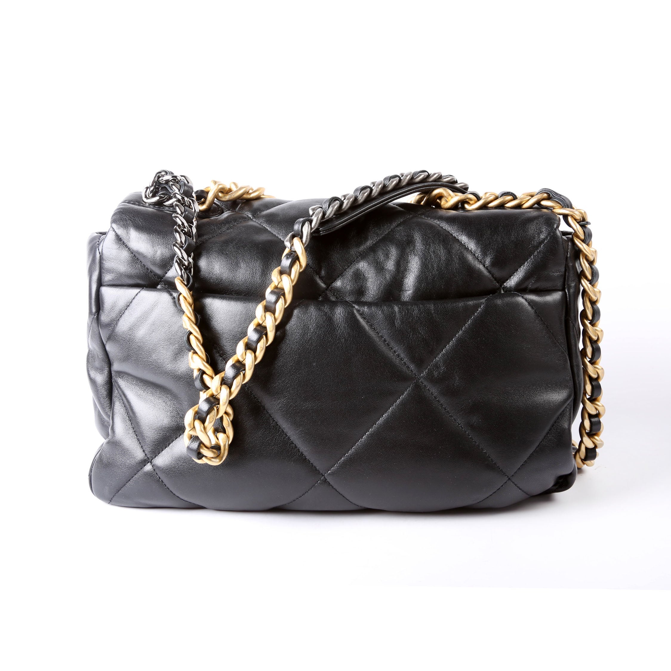 Quilted Goatskin 19 Large Flap 31M Black