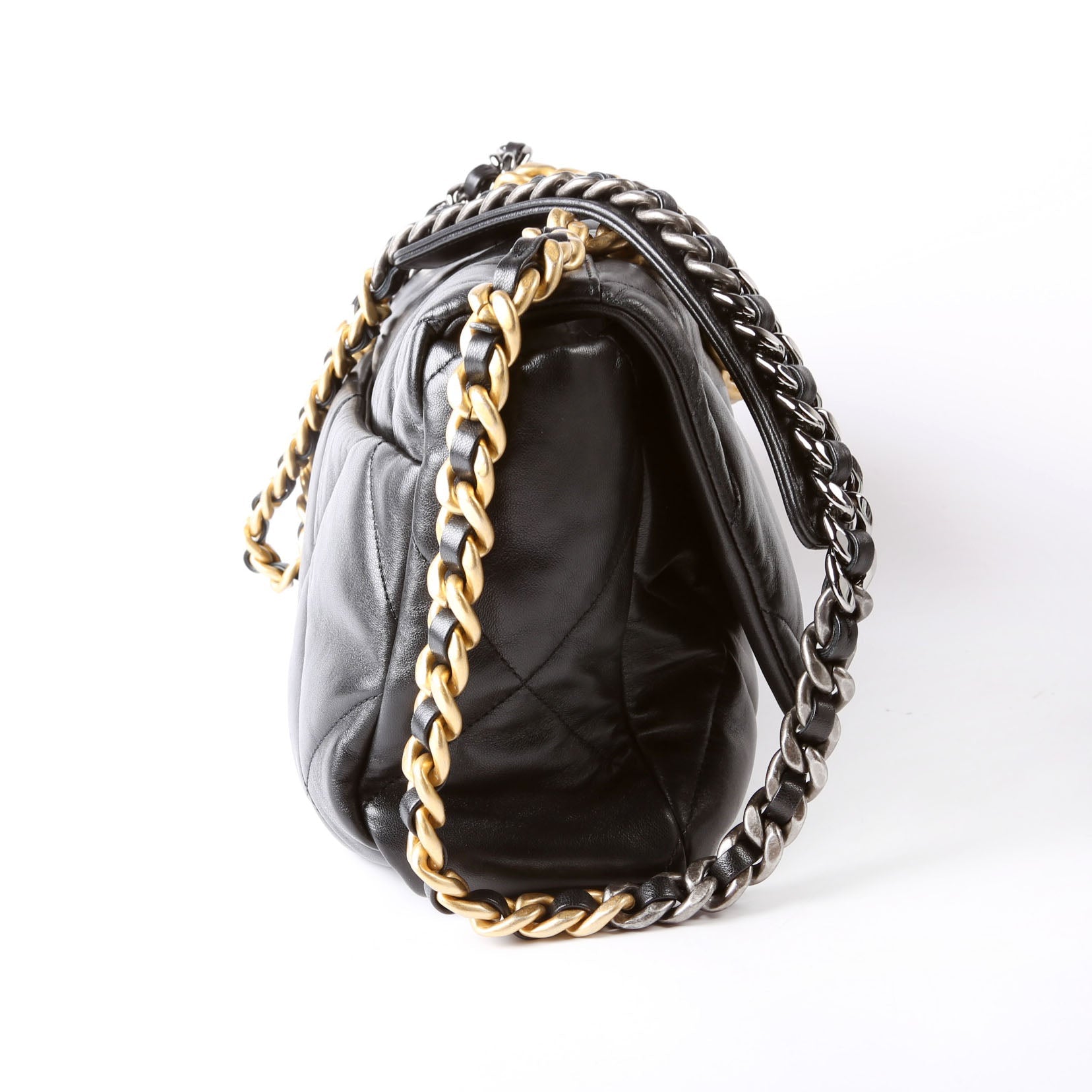 Quilted Goatskin 19 Large Flap 31M Black