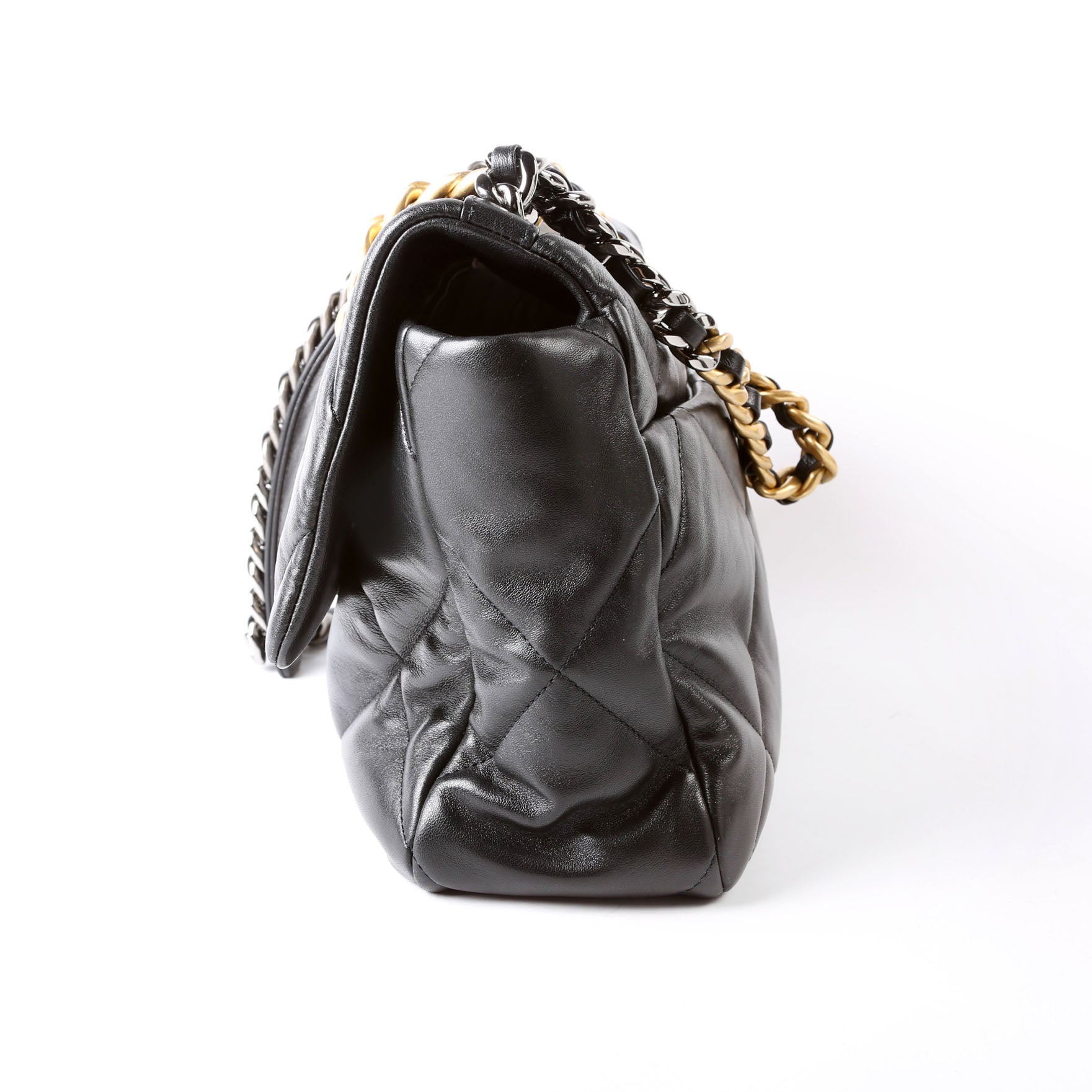 Quilted Goatskin 19 Large Flap 31M Black