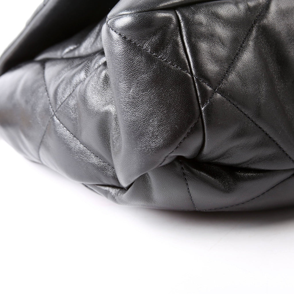 Quilted Goatskin 19 Large Flap 31M Black