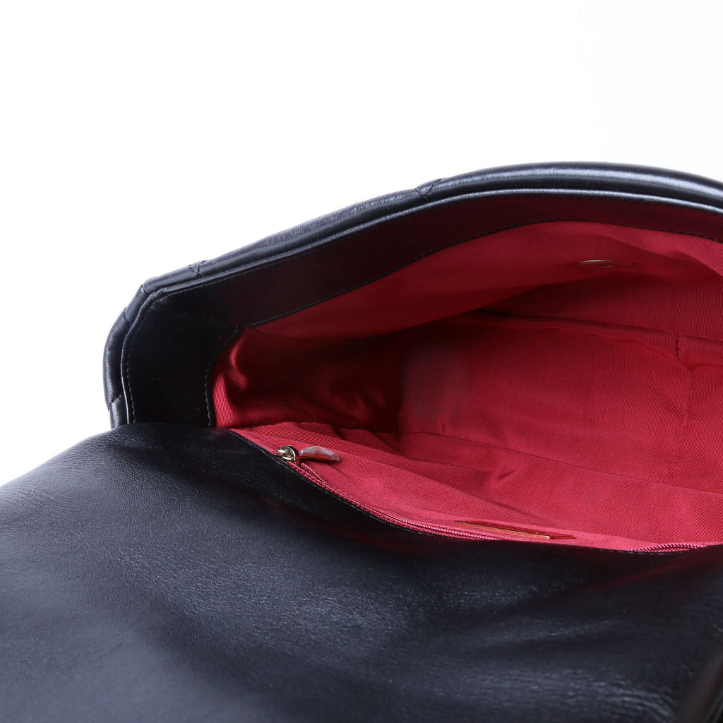 Quilted Goatskin 19 Large Flap 31M Black