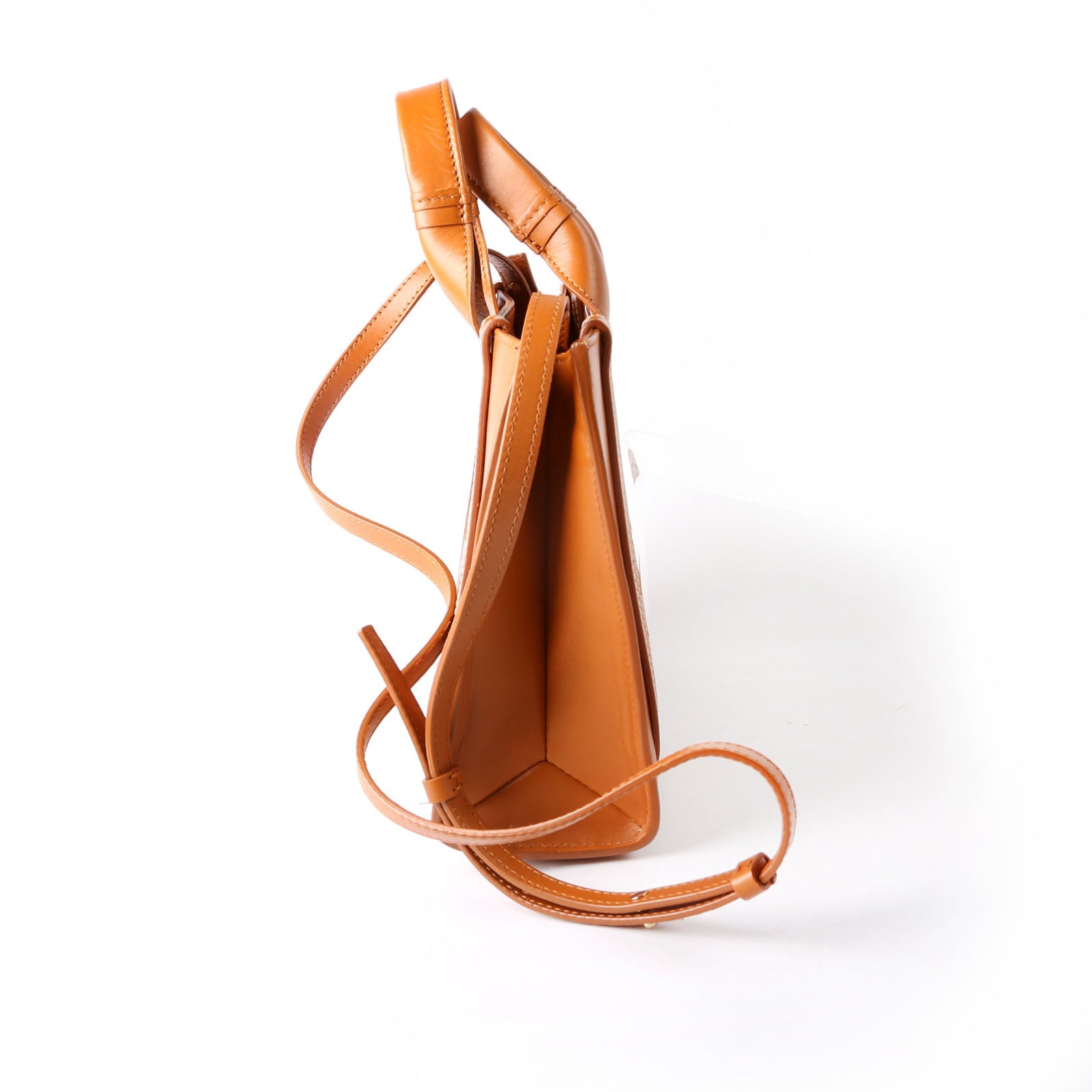 Woody Ribbon Tote Small Brown