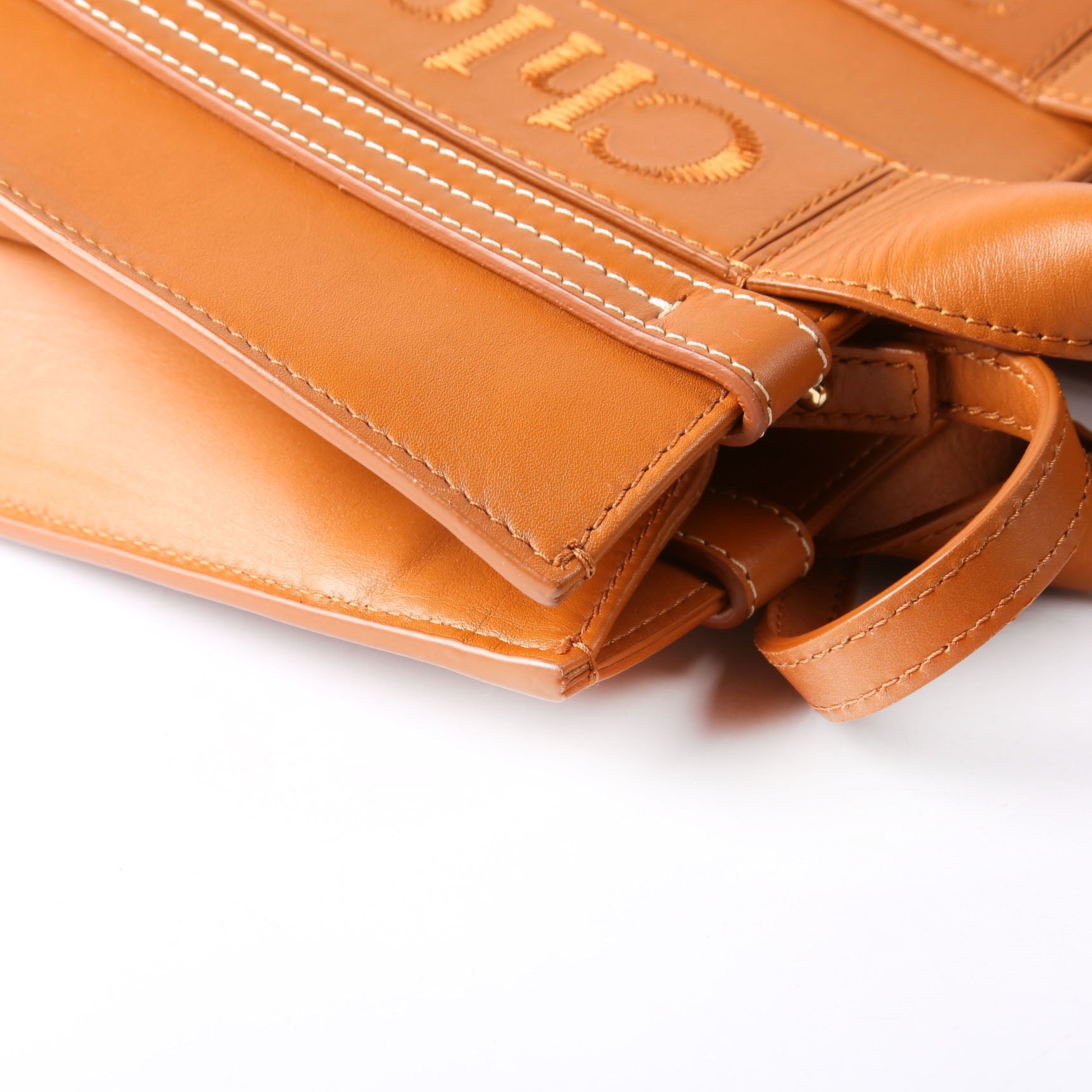Woody Ribbon Tote Small Brown
