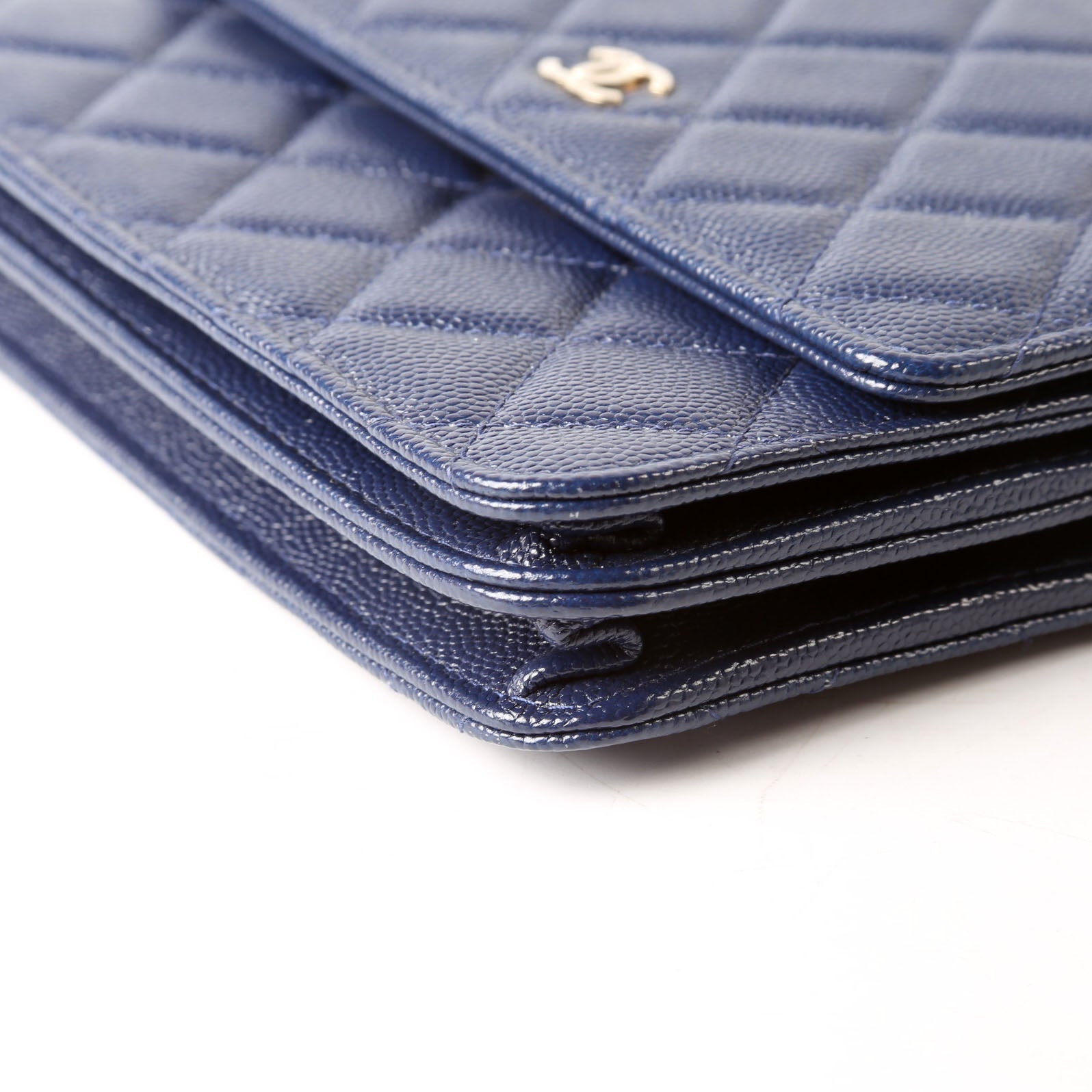WOC Classic Quilted Square Caviar 24M Blue