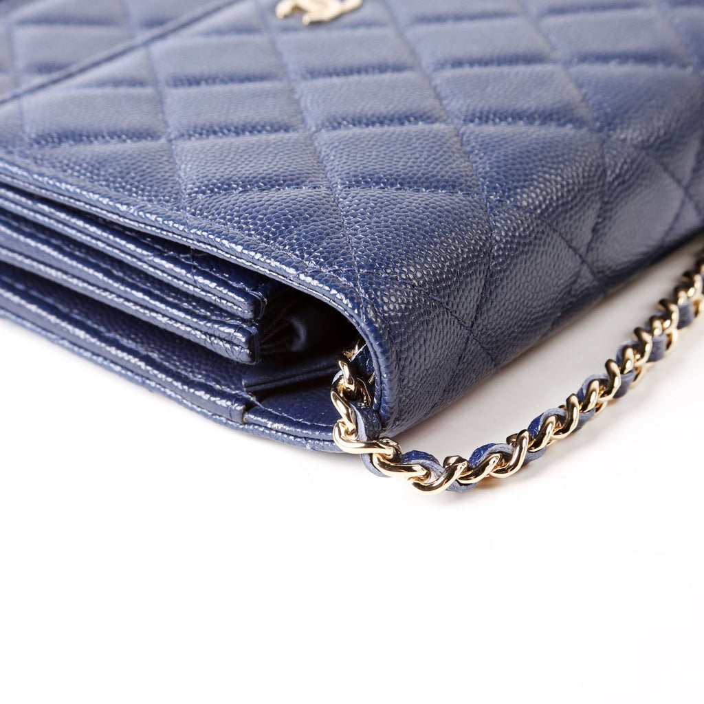 WOC Classic Quilted Square Caviar 24M Blue