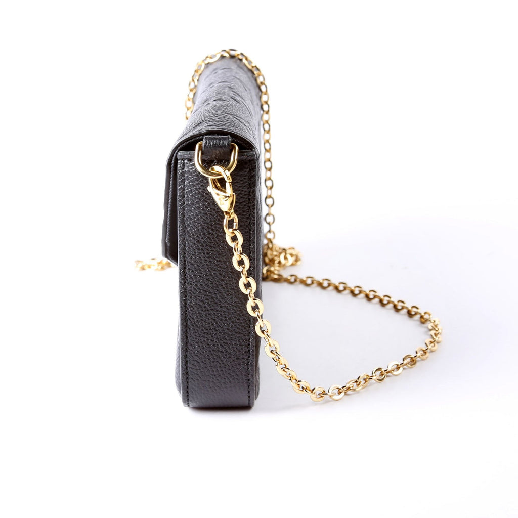 Pochette Felicie Empreinte Black