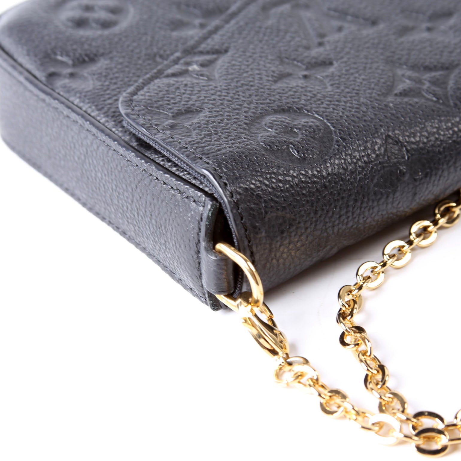 Pochette Felicie Empreinte Black