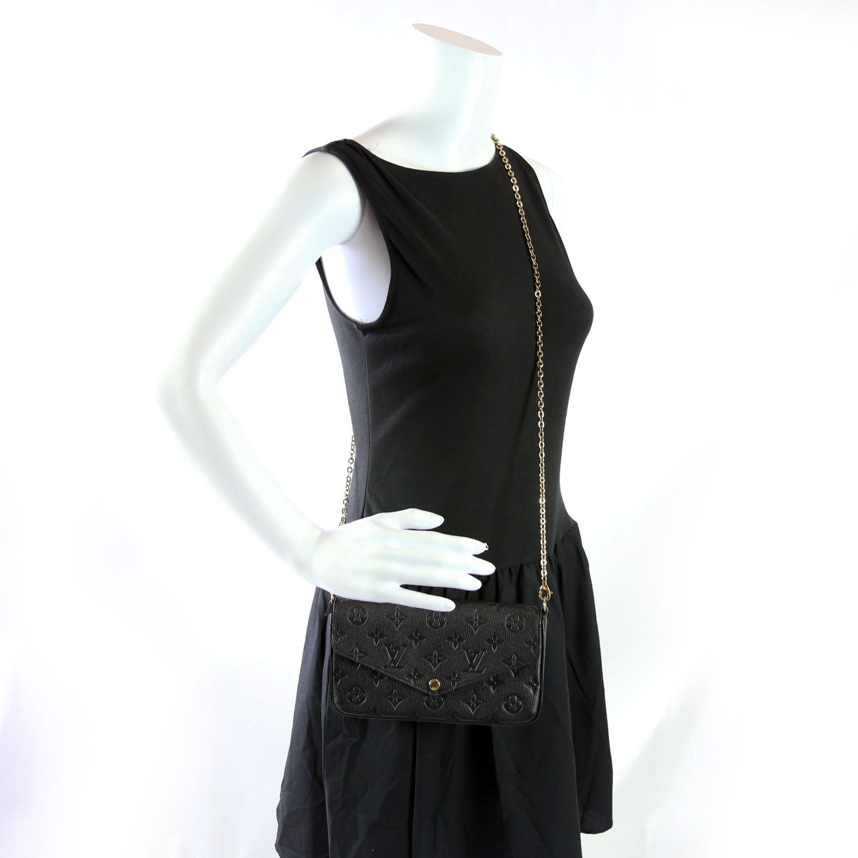 Pochette Felicie Empreinte Black