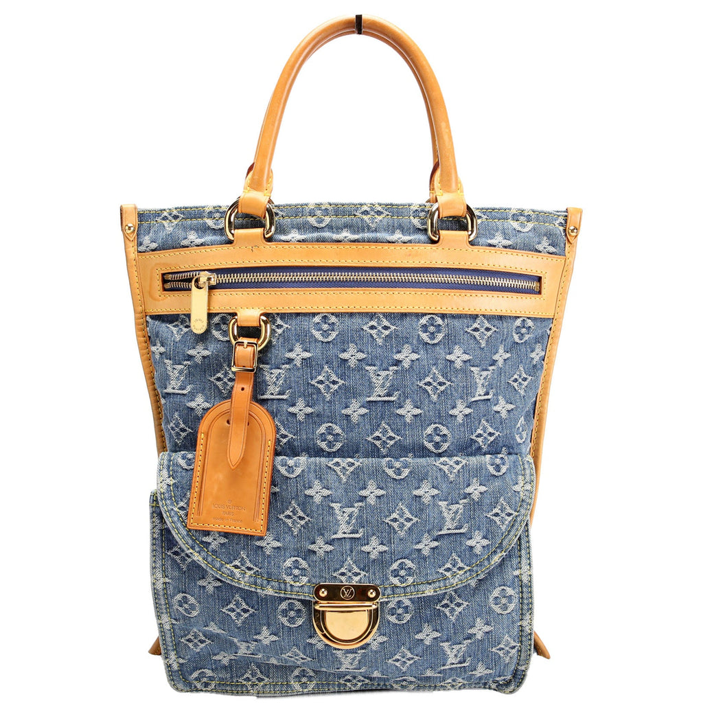 Denim Flat Shopper