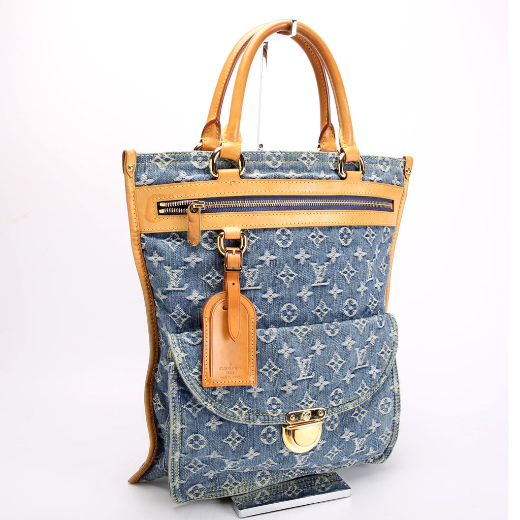 Denim Flat Shopper
