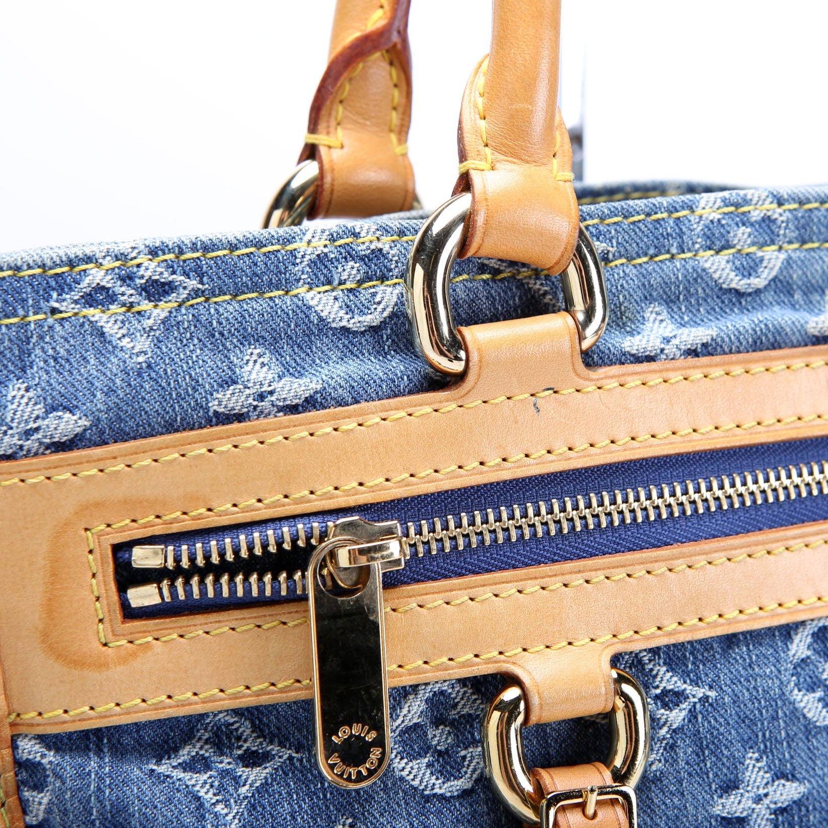 Denim Flat Shopper