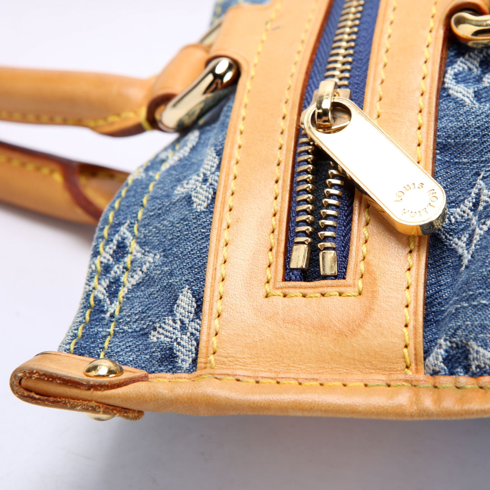 Denim Flat Shopper