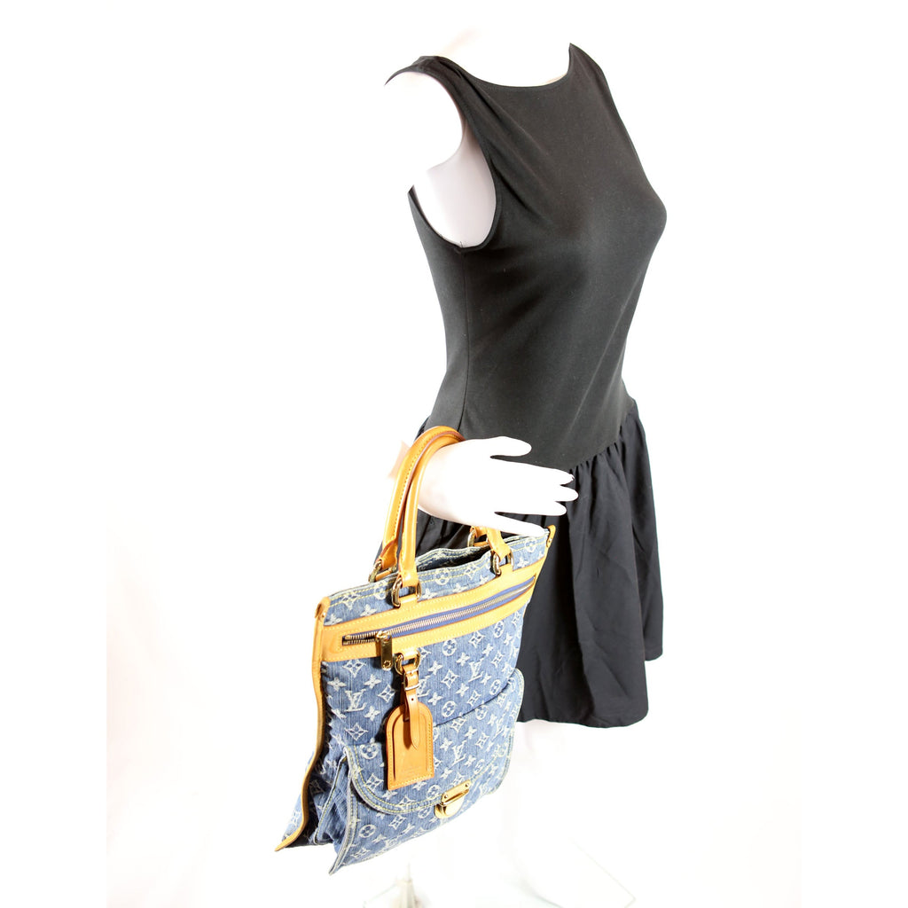 Denim Flat Shopper