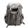 Gucci 598140 GG Supreme Ophidia Double Buckle Backpack Medium Grey