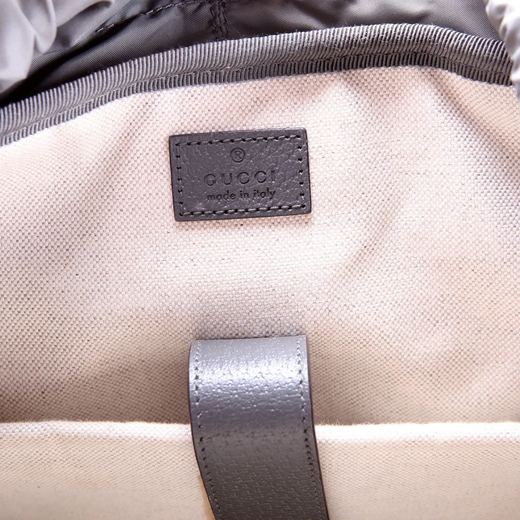 Gucci 598140 GG Supreme Ophidia Double Buckle Backpack Medium Grey