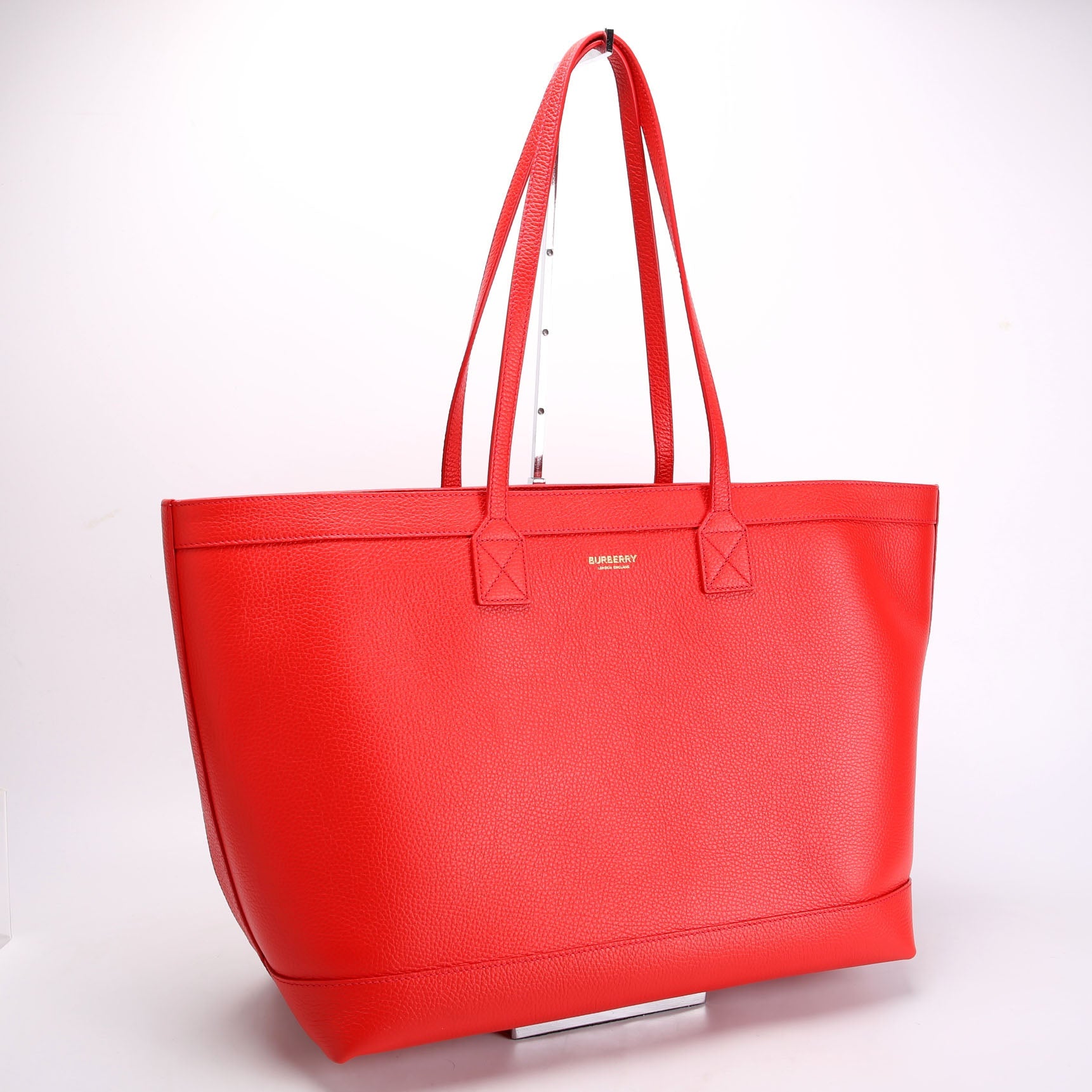 London Tote Leather Medium Red/Brown