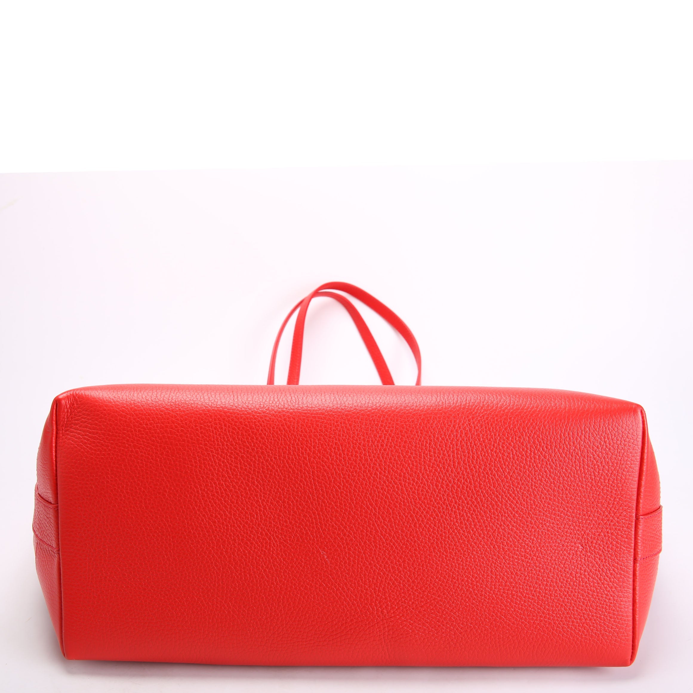 London Tote Leather Medium Red/Brown