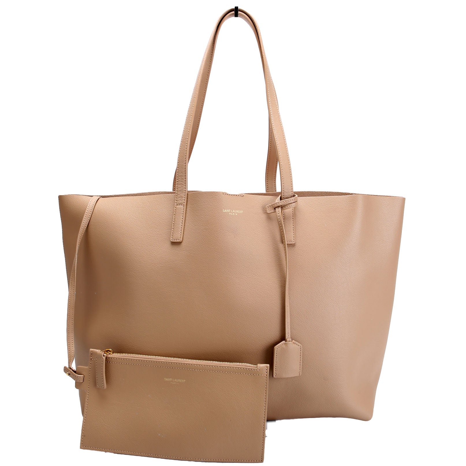 Shopping Bag East/West Supple Leather 600281 Beige