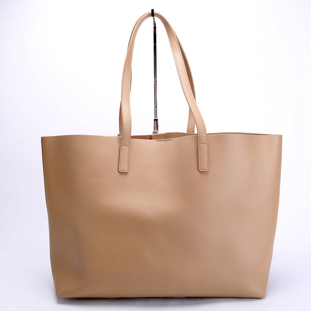 Shopping Bag East/West Supple Leather 600281 Beige