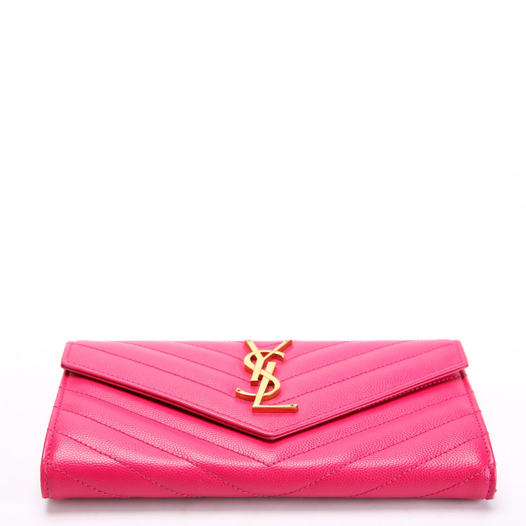 Flap Wallet Large Grain De 372264 Pink
