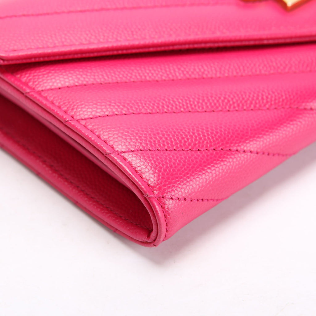 Flap Wallet Large Grain De 372264 Pink