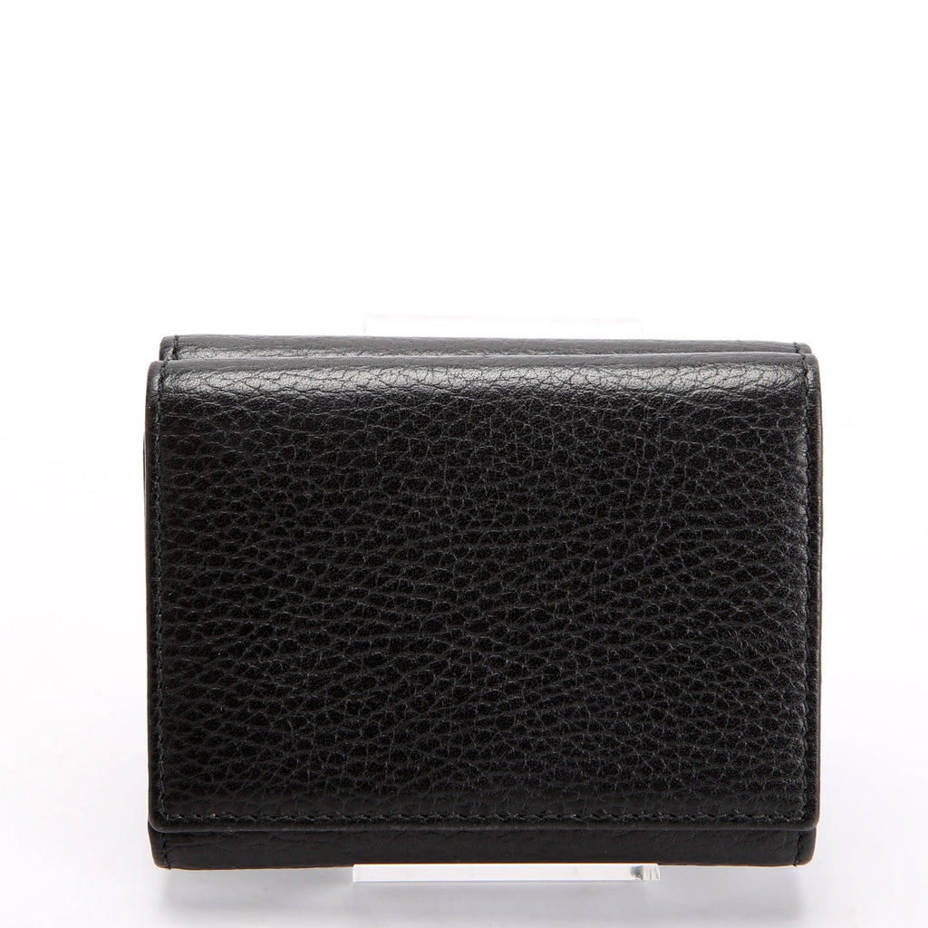 Gucci 474746 Marmont Tri-Fold Wallet Black