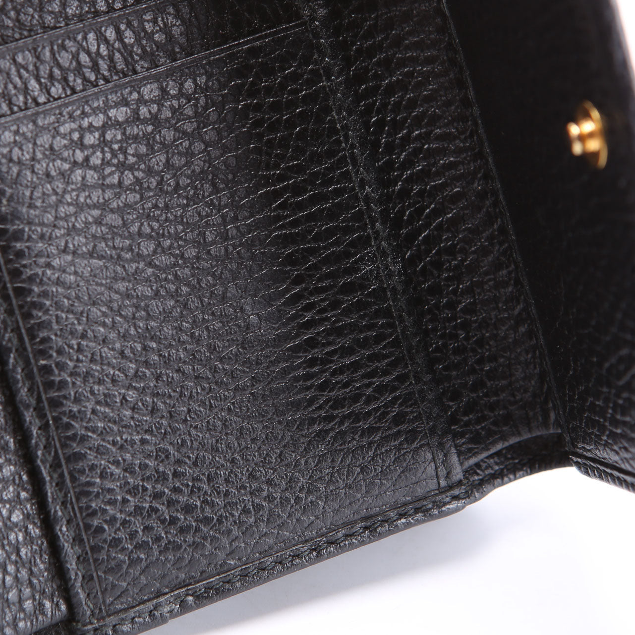 Gucci 474746 Marmont Tri-Fold Wallet Black