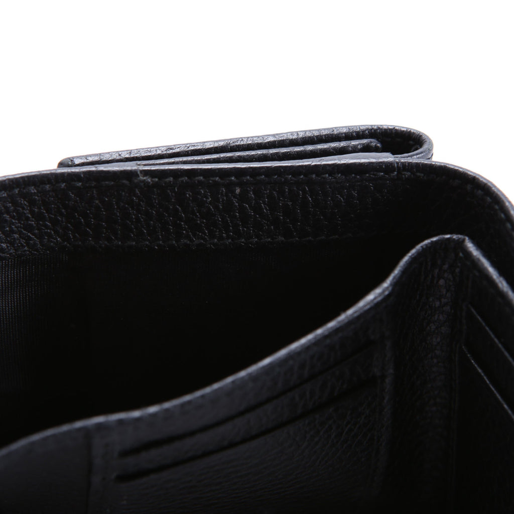 Gucci 474746 Marmont Tri-Fold Wallet Black