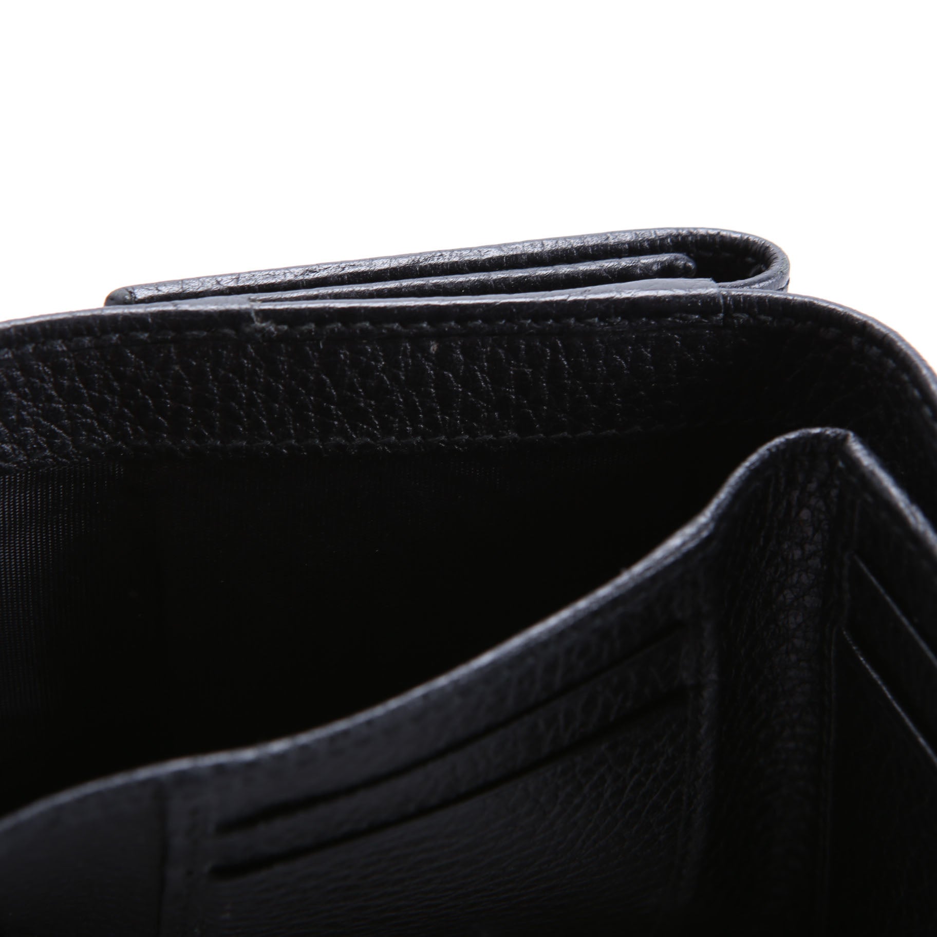 Gucci 474746 Marmont Tri-Fold Wallet Black