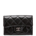 Classic Flap Card Holder Caviar Black