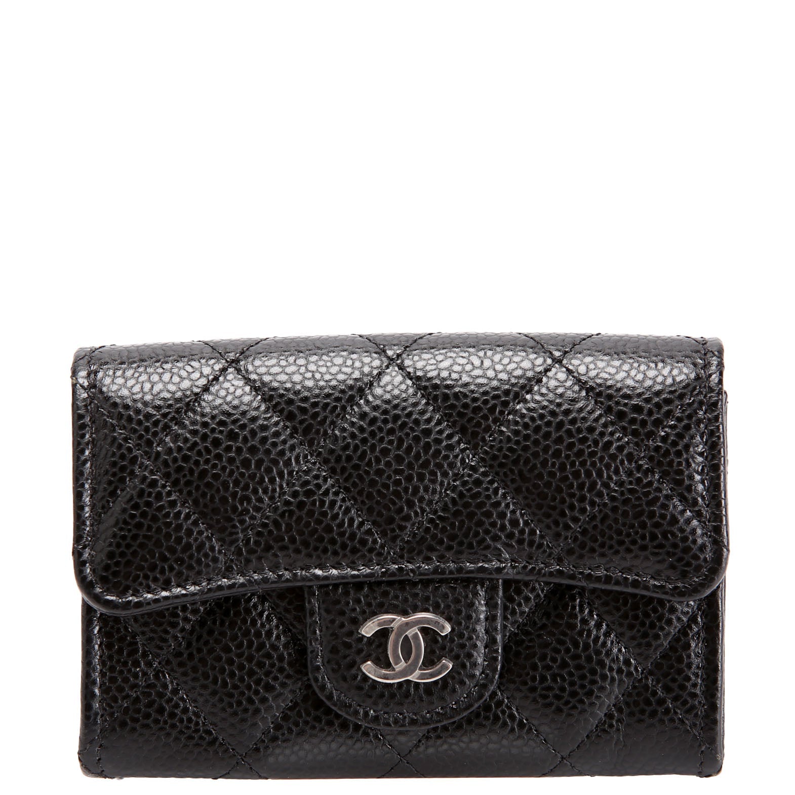 Classic Flap Card Holder Caviar Black