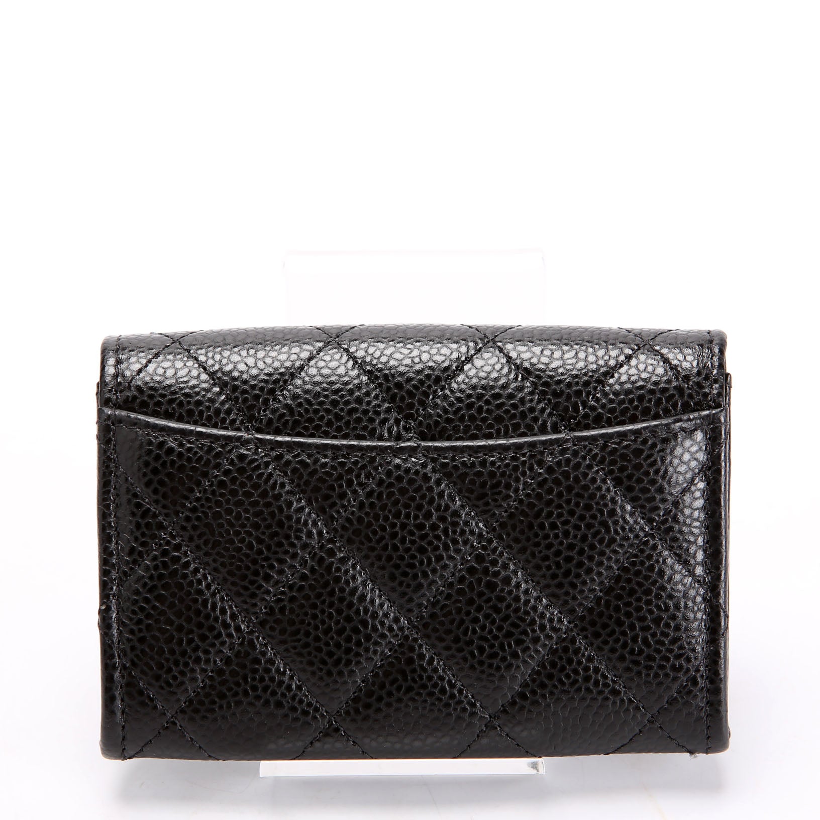 Classic Flap Card Holder Caviar Black