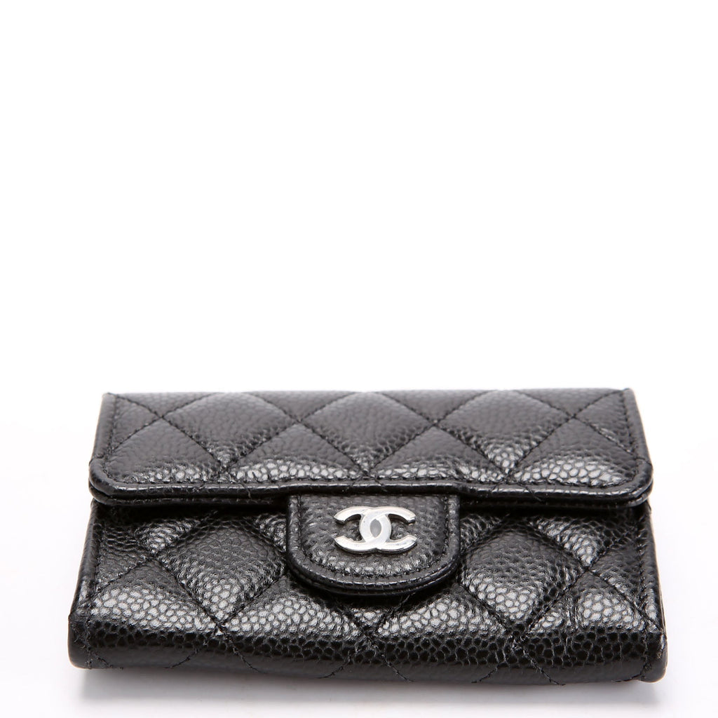 Classic Flap Card Holder Caviar Black