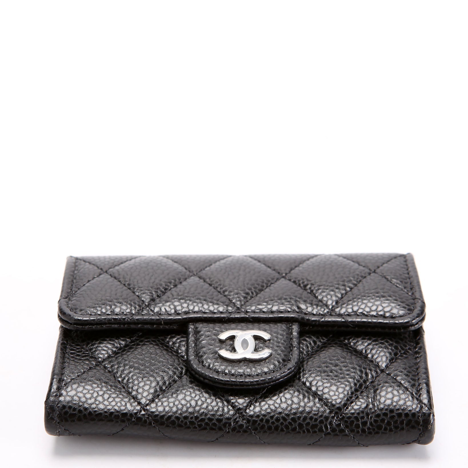 Classic Flap Card Holder Caviar Black