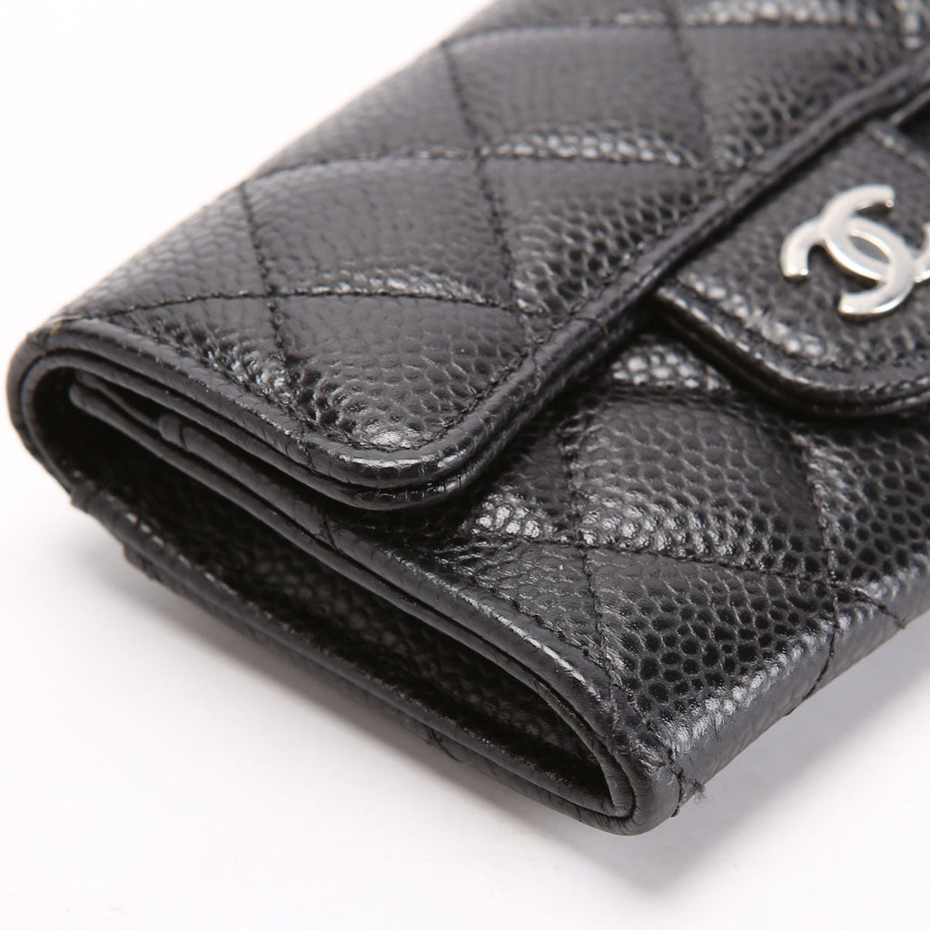 Classic Flap Card Holder Caviar Black
