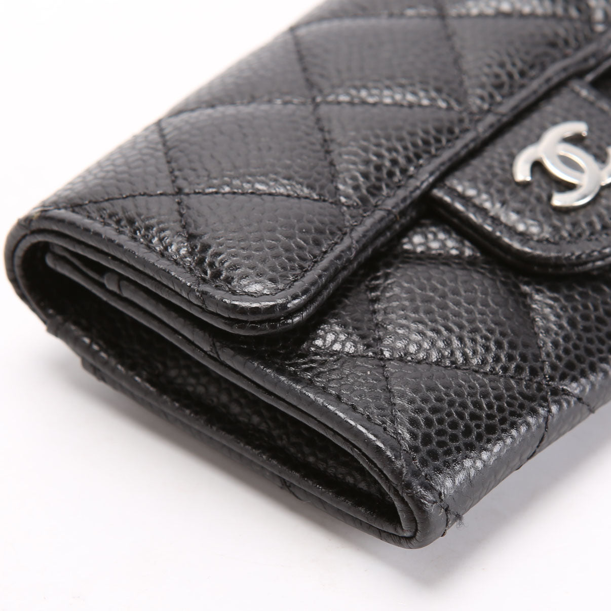 Classic Flap Card Holder Caviar Black