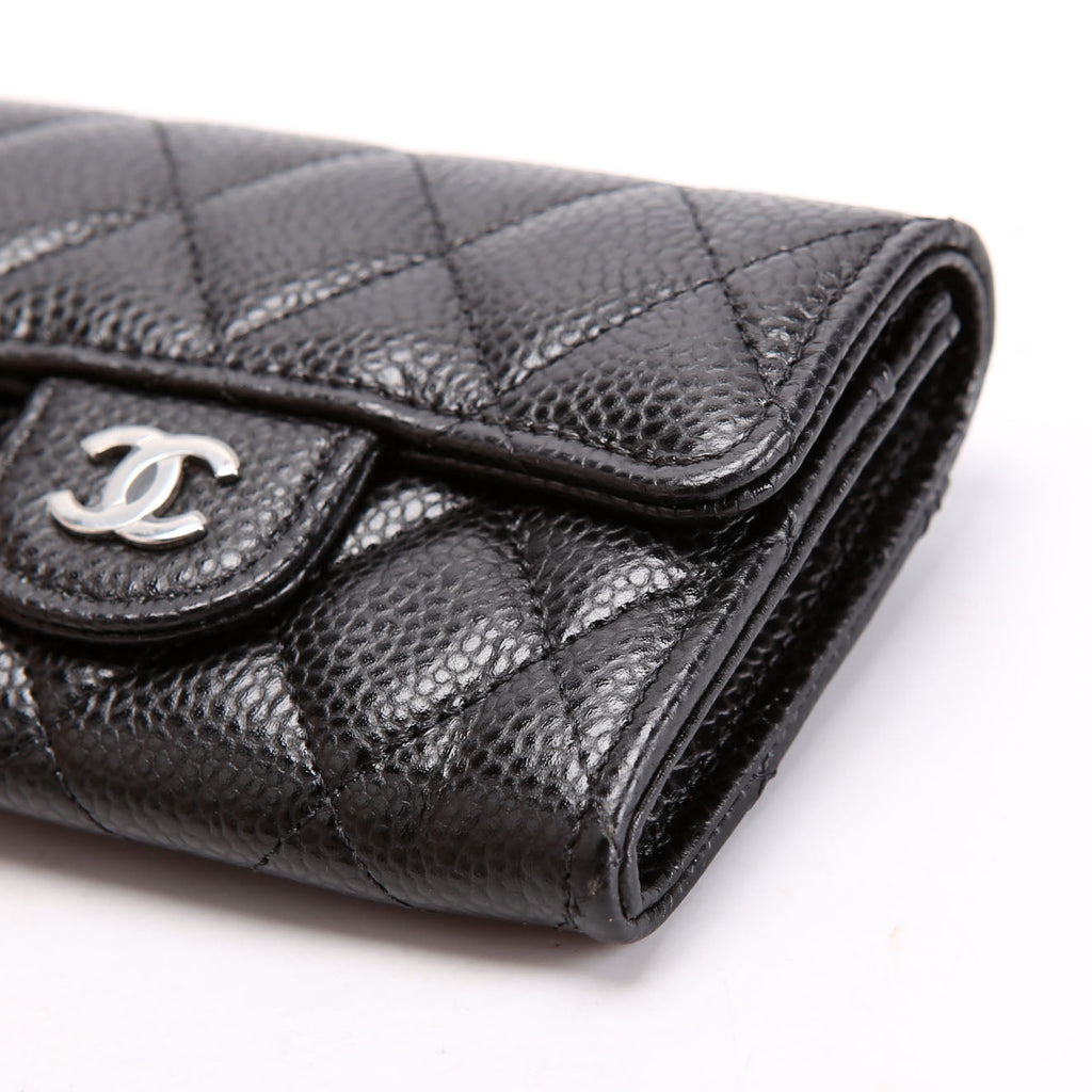 Classic Flap Card Holder Caviar Black