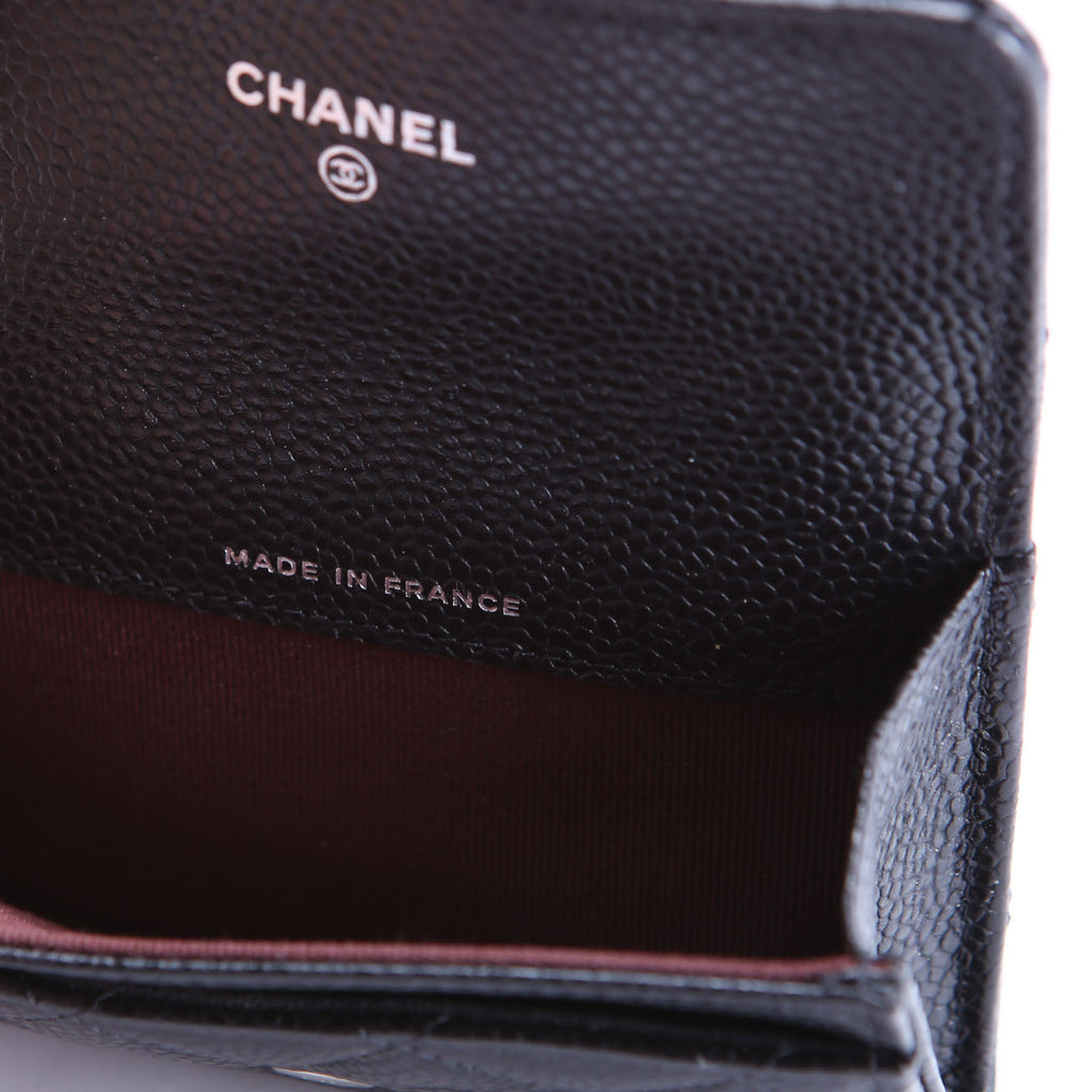 Classic Flap Card Holder Caviar Black