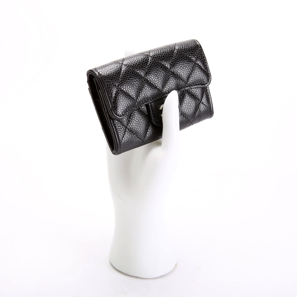 Classic Flap Card Holder Caviar Black