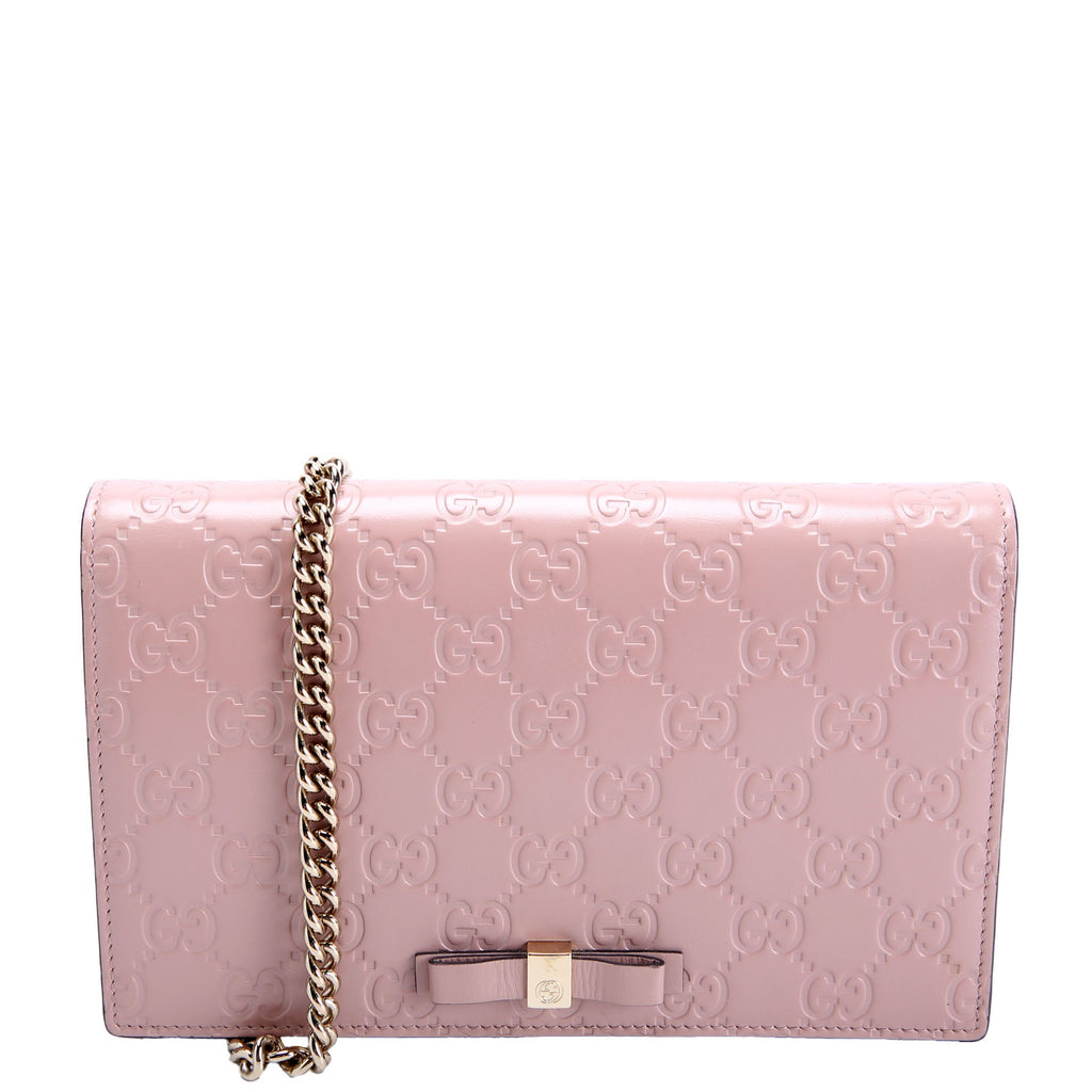 431408 Guccissima Chain Wallet Pink
